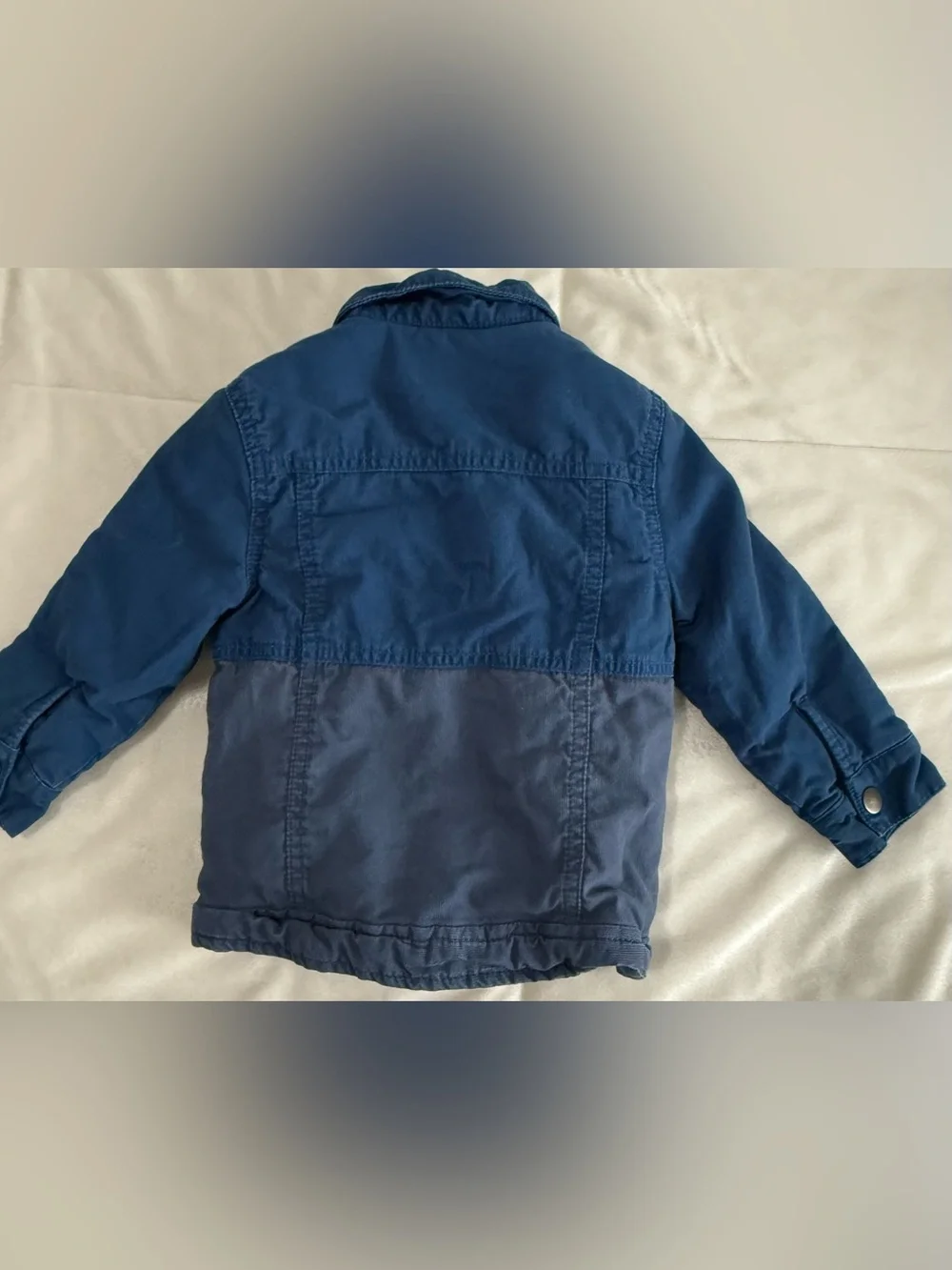OshKosh B'gosh 12M-18M Bundle Denim Overalls Shortalls Sherpa Jacket Lot of 3